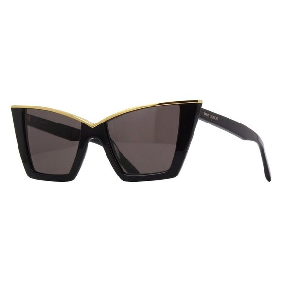 New SAINT LAURENT Black Cat Eye SL 570 001 Sunglasses Women - Picture 1 of 5